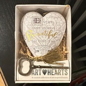 Art Hearts Heart-Shaped Decoration with Key